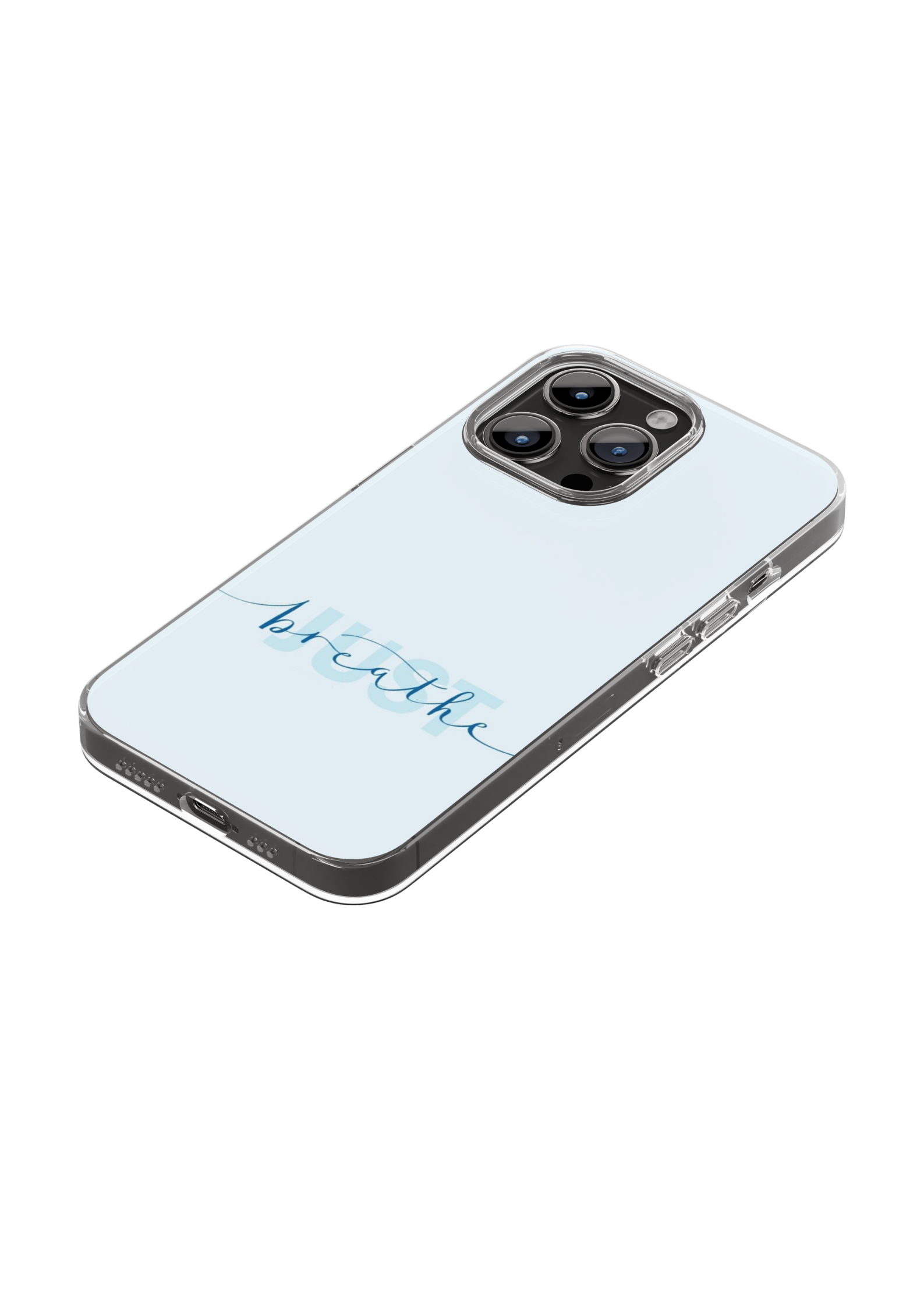 Just Breathe Blue Minimal Case. 💙