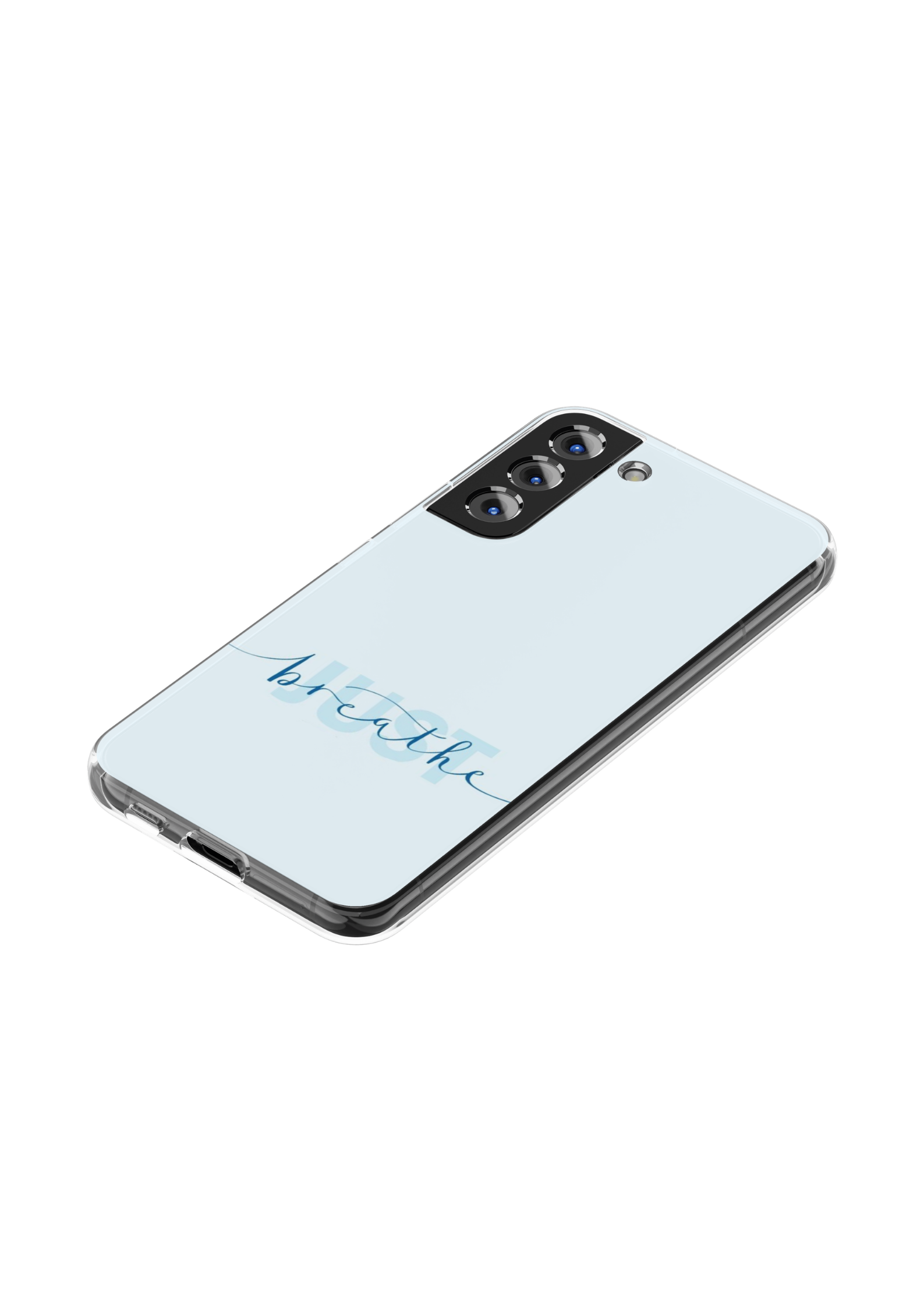 Just Breathe Blue Minimal Case. 💙